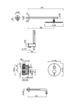 MY FUTURE - 5970 - Recessed stainless steel shower set by Rubinetteria Giulini - view 3